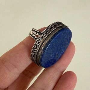 Vintage Lapis Lazuli Silver Ring